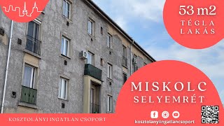 Miskolc belváros közeli 53 m²-es kiváló állapotú 2 szobás lakás ELADÓ!