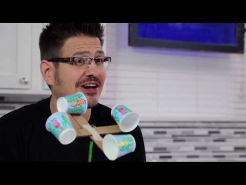 How does a homemade anemometer measure wind speed?