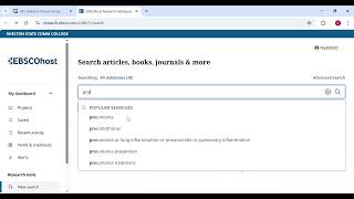 ‪Searching in EBSCOhost and Limiting Search Results
