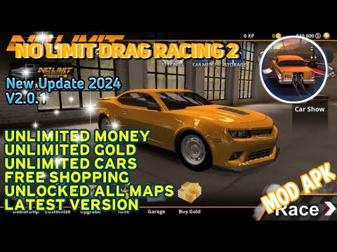 No Limit Drag Racing 2 Mod Apk 2024: dinero ilimitado y compras gratis Desbloquea todos los autos