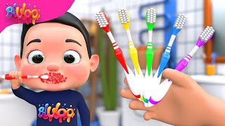 5 Finger Family Good Habits tooth brush routine Song | BluLoo Nursery Rhymes \u0026 Kids Songs