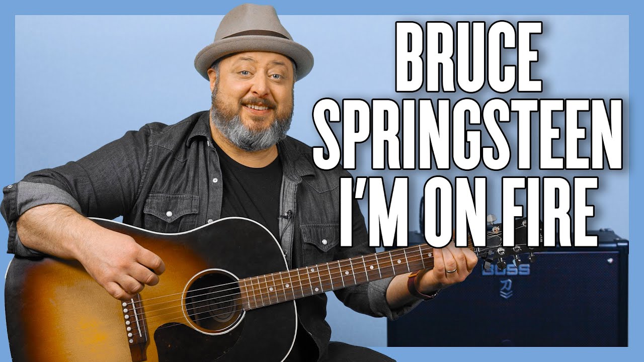 Bruce Springsteen I'm On Fire Guitar Lesson + Tutorial - YouTube