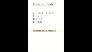 python list puzzle