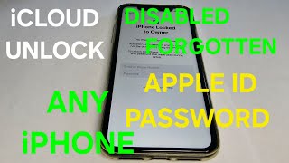 iCloud Activation Lock Unlock from Any iPhone with Disabled/Forgotten Apple ID and Password✅
