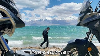 摩旅西藏最像大海的圣湖——玛旁雍措。本田CB400X