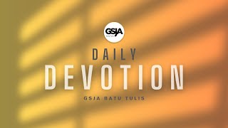 Daily Devotion 23 Januari 2025 | Pdt. Agus Triyanto | Pilihan Hidup