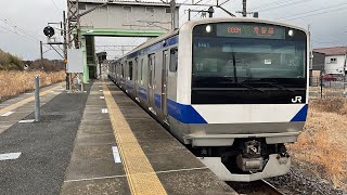 JR常磐線E531系0番台水カツK461編成 南中郷駅発車