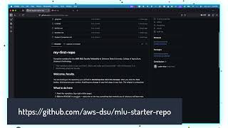 AWS MLU Github Tutorial