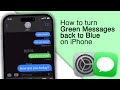 How to turn Green Messages back to Blue on iPhone! [2023]