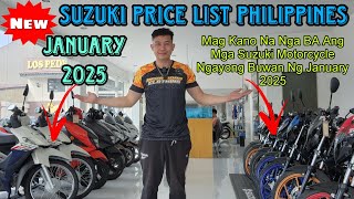 SUZUKI PRICE PHILIPPINES JANUARY 2025