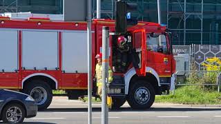 Pożar samochodu Katowice Korfantego Eksplozja