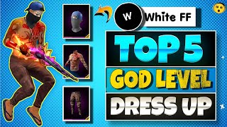 I FOUND WHITE FF GOD LEVEL DRESS COMBINATION FOR FREE FIRE PLAYERS 🥵⚡||