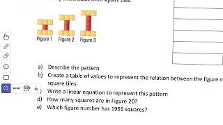 Linear Relations: linear equations to represent patterns