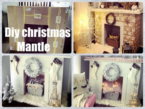 DIY GLAM CHRISTMAS FAUX FIREPLACE MANTLE OUT OF BOXES DIY GLAM CHRISTMAS FAUX FIREPLACE MANTLE OUT OF BOXES