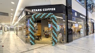 Gagarinsky shopping center. Real project Stars Coffee.