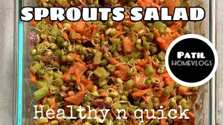 SPROUTS SALAD RECIPE | for WEIGHT LOSS | very HEALTHY | NUTRITIOUS | how to make sprouts and salad