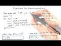 What Does This Pseudocode Print? - Intro to Java Programming