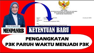 PERATURAN P3K PARUH WAKTU MENJADI PENUH WAKTU #pppk