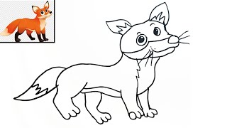 Woww termudah!! Menggambar rubah ekor 9 | how to draw a fox for beginners is easy