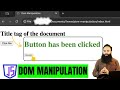 DOM Manipulation for Beginners | JavaScript Hands-On