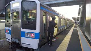 元常磐線車！ 鶴崎駅1番のりば 普通亀川行 発車