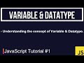 JavaScript Tutorial #1 | What is a variable & datatype ?