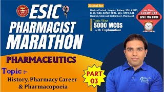 ESIC PHARMACIST MARATHON CLASS -3 | Pharmaceutics (61-90) ESIC Pharmacist MCQs #esic_pharmacist 🎯✍️📌