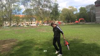 Chainsaw Juggling, First day of practice