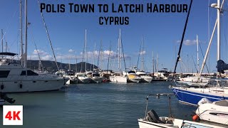 DRIVING from POLIS TOWN to LATCHI HARBOUR in CYPRUS