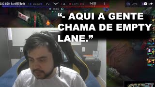 Tockers explica o que é Empty Lane. (Análise T1 x NS) 3/6