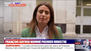 Réaction de Marine Tondelier au nouveau Premier ministre François Bayrou