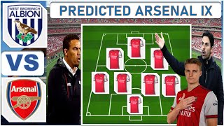 Martin Odegaard & Ramsdale's Debut Confirmed !! Predicted Arsenal Lineup Vs West Bromwich Albion !!