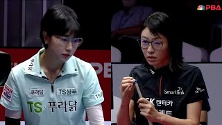 Lee Mi-Rae (TS Shampoo Puradak) VS  Hida Orie (SK Rent-a-Car). 6 sets, PBA Team League Championship