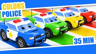 Learn Colors with Police Cars | Kids | Color Rainbow | Police Color