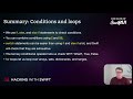 Summary: Conditions and loops – Swift for Complete Beginners