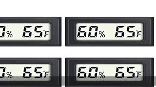 Reptile Thermometer 4-Pack Mini Digital Humidity Temperature Meters Gauge Indoor Hygrometer Thermom