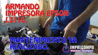 Armar impresora Epson L3110 - Mantenimiento de impresora Epson L3110