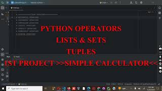 Learn Python - Full Course for Beginners [Tutorial] lesson4・❥・PLUS Build Simple Calculator・❥・