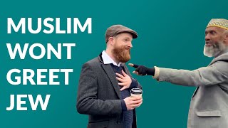 Muslim refuses to greet Jew