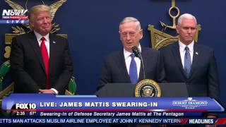 FNN: President Trump At Pentagon Ceremonial Swearing-In of Secretary of Defense James Mattis