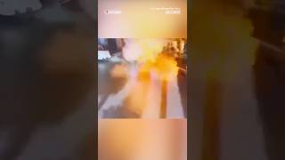 Video shows the moment a Tesla Cybertruck exploded outside Trump International Hotel in Las Vegas.