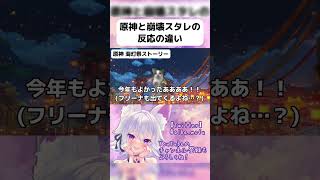 【#猫ミーム】アプデ後の原神と崩壊スターレイル反応の違い【アルバ／Vtuber】#shorts #原神ショート