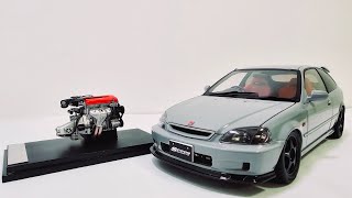 Honda Civic Type R EK9 Nardo Grey Motorhelix 1:18 Scale (Unboxing)