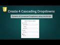 Cascading Dropdown List with 4 Levels Using JavaScript | Javascript Project for beginners