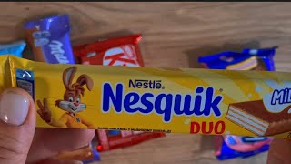 આપણે પહેલા શું અનબોક્સ કરીશું? ❣️🍫 કિટકટ, મિલ્કા, નેસ્કિક 🧸 ઘણી બધી મીઠાઈઓ