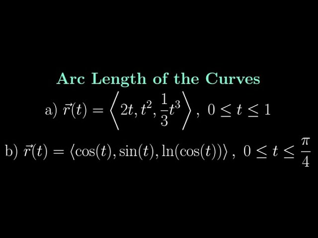 Arc Length Formula Calculus