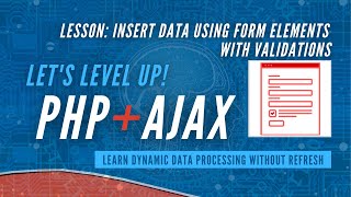 Insert Data using Form Elements with Validation || Dynamic Data Processing || PHP and Ajax Tutorial