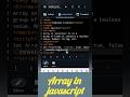 Array in Javascript #array #javascipt #programming
