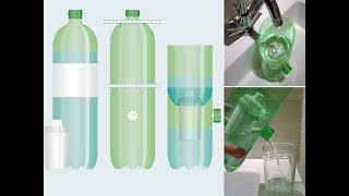 Homemade Water Filter - آموزش درست کردن فیلتر آب با بطری نوشابه