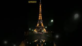 Wonderfull nightview of Effiletower 🏙..#flagofcivil #effiletower #paris #civilengineering #shorts